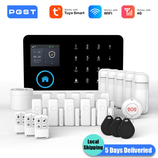 DIY Tool Center™4G WiFi Alarm System Security Protection Tuya Alexa Smart Life Home Automation Motion Sensor Alarm Security System Kit Set