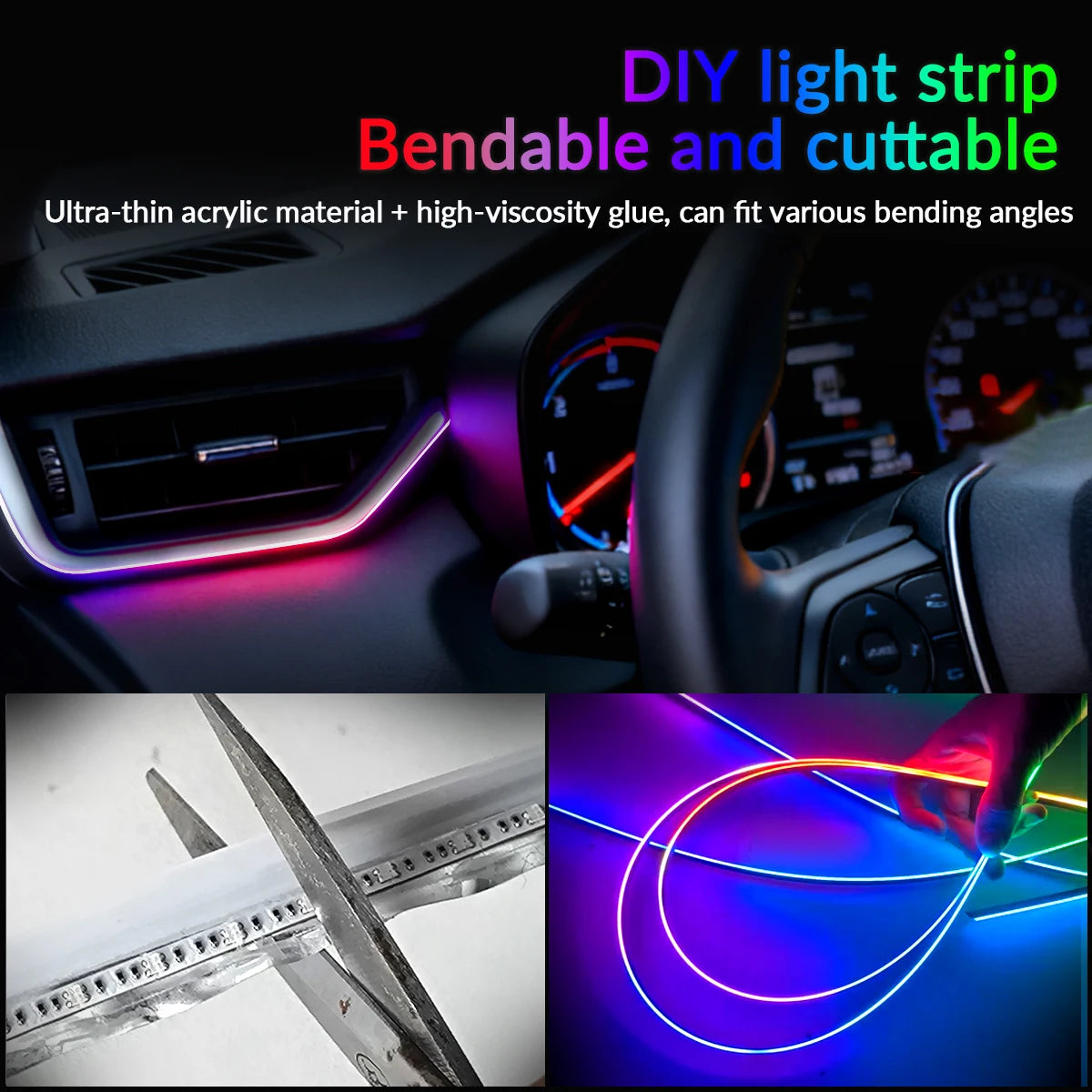 DIY Tool Center™ RGB Car Ambient Light Kit