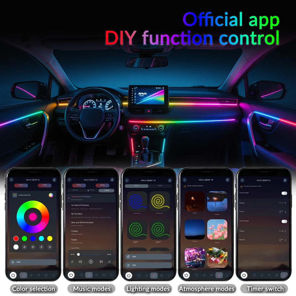 DIY Tool Center™ RGB Car Ambient Light Kit