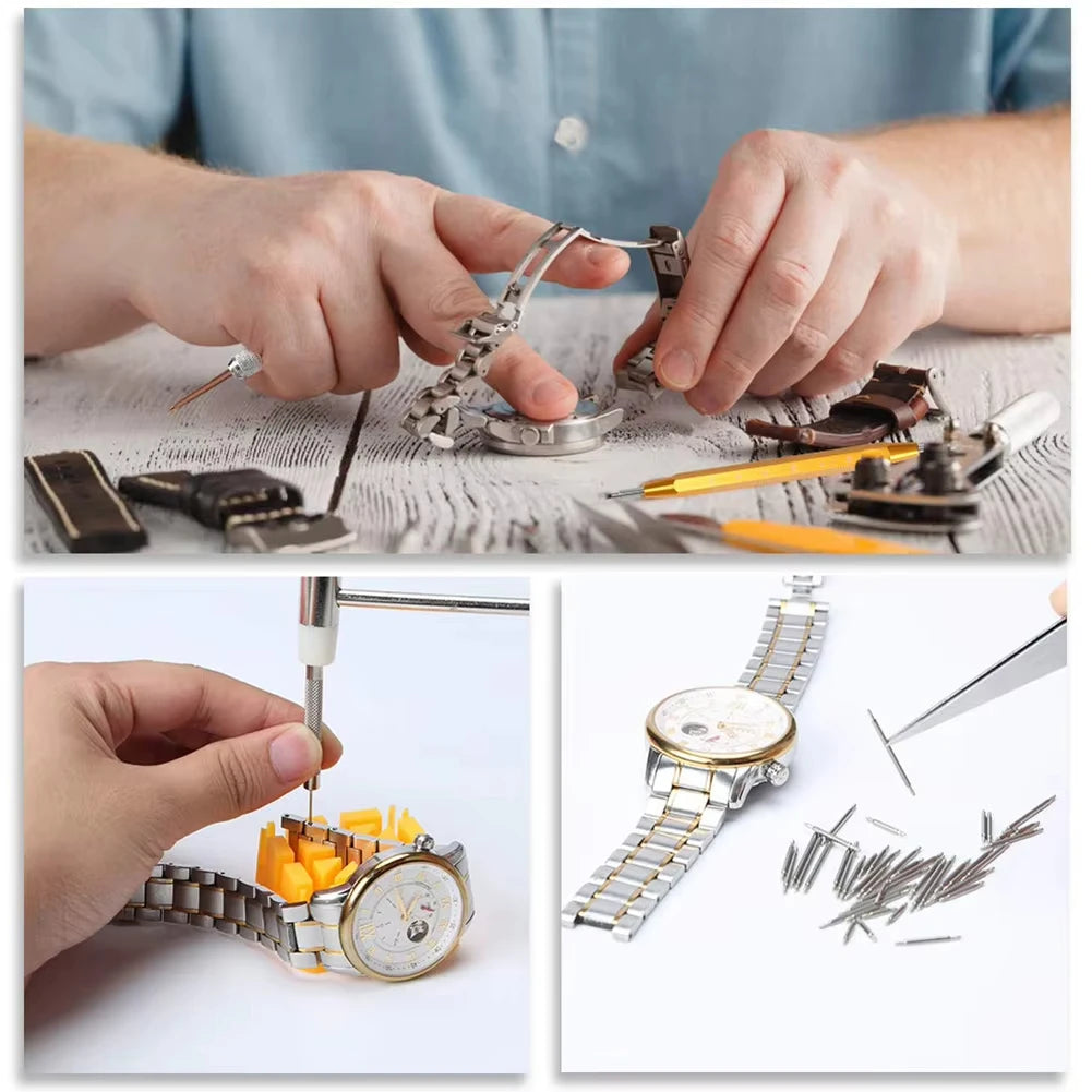 DIY Tool Center™ 21 pcs Watch Opener Repair Tool Kit Clock Pry Knife Screwdriver Pin Hammer Set Watchmaker Band Link Clockmaker Accessory
