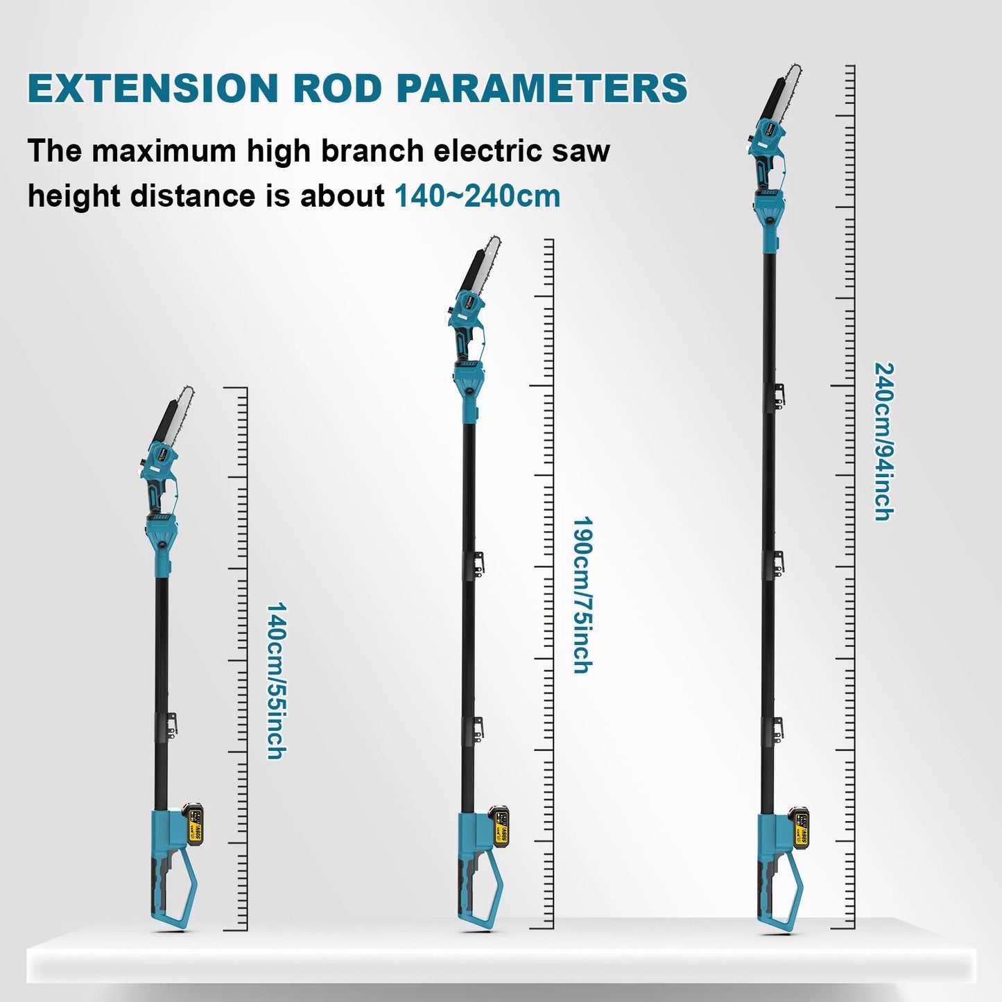 DIY Tool Center™ 8" Electric Pole Chainsaw for High Branch Pruning