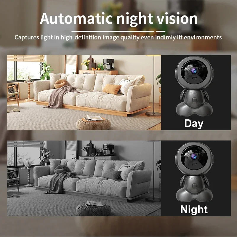 DIY Tool Center™ 8MP Wifi Security Camera Indoor HD Baby Monitor Smart Home