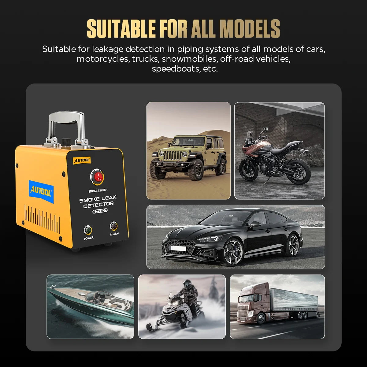 DIY Tool Center™ SDT100 Automotive Smoke Leak Detector for EVAP Smoke Tests Car Sealing Test Vacuum Leakage Diagnostic Tool