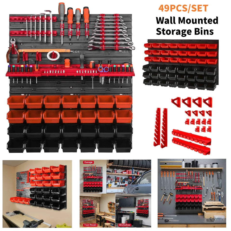 DIY Tool Center™ 49 Pcs set Wall Mounted Storage B