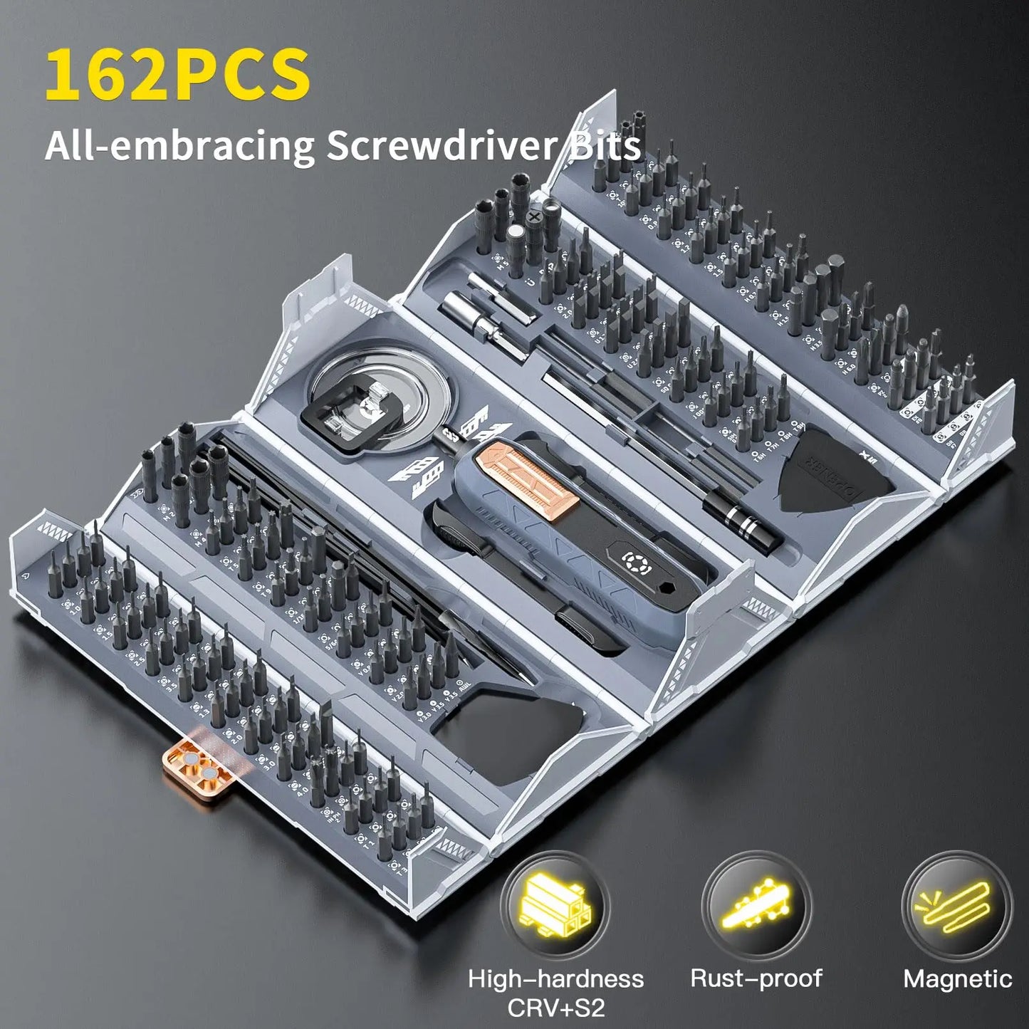 DIY Tool Center™ 180-in-1 Precision Screwdriver Set with Magnetic Bits