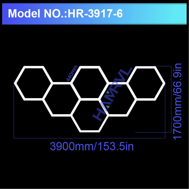 DIY Tool Center™ Professional Hexagon LED Lighting System
